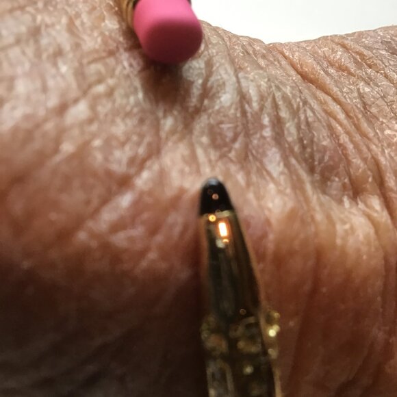 Betsey Johnson New Multicolored Pave Pencil Hinged Cuff Bracelet - Picture 2 of 3